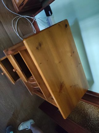 Mueble TV madera con cajones y estantes