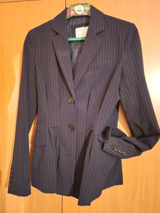 Americana Bershka Raya Diplomática Azul marino