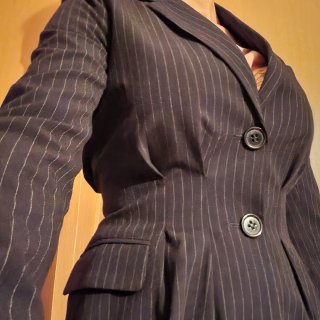 Americana Bershka Raya Diplomática Azul marino
