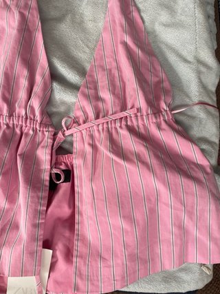 Top Zara Rayas Rosas Talla XS