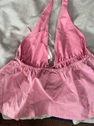 Top Zara Rayas Rosas Talla XS