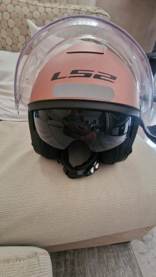 Casco Moto Mujer Rosado LS2