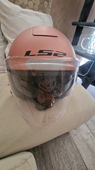 Casco Moto Mujer Rosado LS2