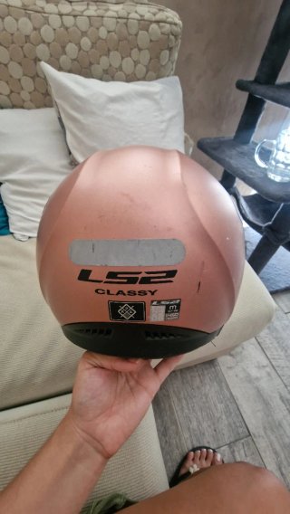 Casco Moto Mujer Rosado LS2