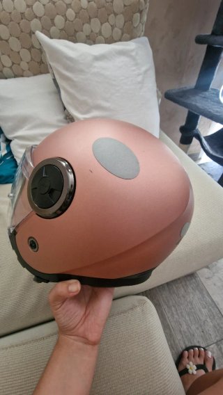 Casco Moto Mujer Rosado LS2