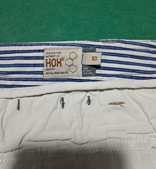 Bermuda Cargo Uomo Quadri Bianco Azzurro