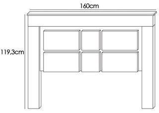 Cabecero moderno y 2 mesitas modelo Lara 160cm