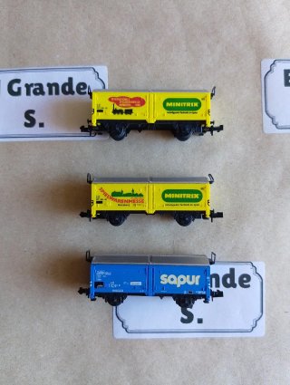 Lote 3 vagones MINITRIX