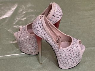 Zapatos tacón Mensini Talla 37 Brillantes