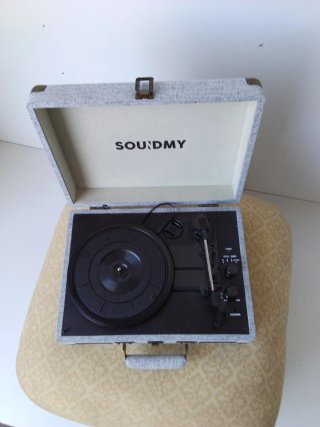 Tocadiscos SOUIDMY Maletín Gris y Negro