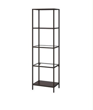 Estantería IKEA VITTSJO Negra y Transparente