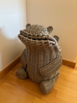 Cesta Mimbre Hipopótamo Zara Home