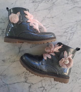 Botas niña plateadas n 29