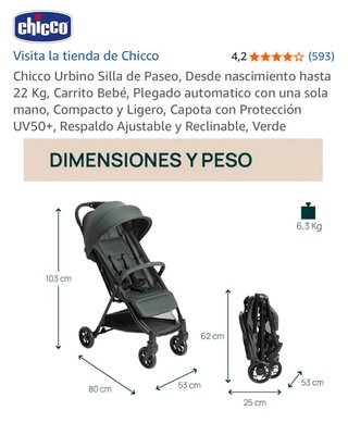 Silla de Paseo Chicco Urbino Verde