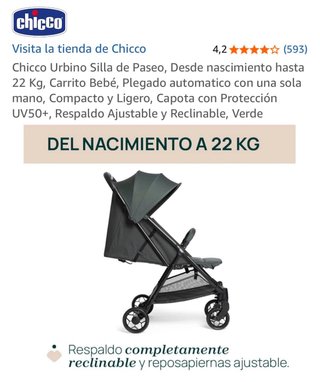 Silla de Paseo Chicco Urbino Verde