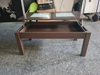 Mesa de centro madera y cristal