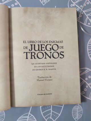 EL LIBRO DE LOS ENIGMAS DE JUEGO DE TRONOS