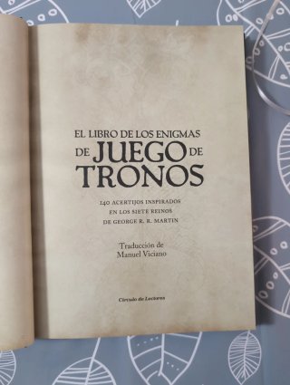 EL LIBRO DE LOS ENIGMAS DE JUEGO DE TRONOS