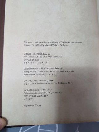 EL LIBRO DE LOS ENIGMAS DE JUEGO DE TRONOS