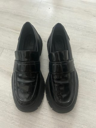 Mocasines negros plataforma