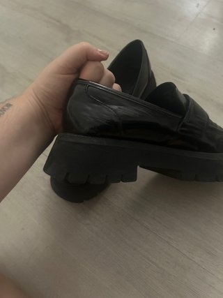 Mocasines negros plataforma