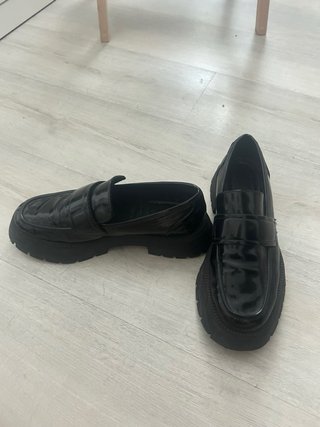 Mocasines negros plataforma