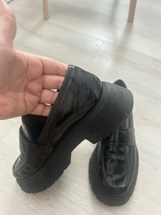 Mocasines negros plataforma