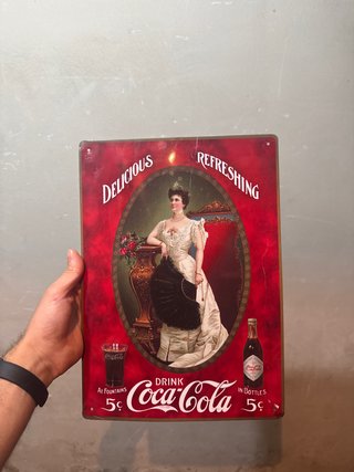 Cartel Metálico Coca-Cola Época
