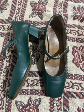 Zapatos de piel verde