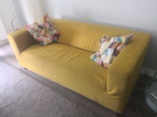 Sofá Ikea Amarillo con Funda
