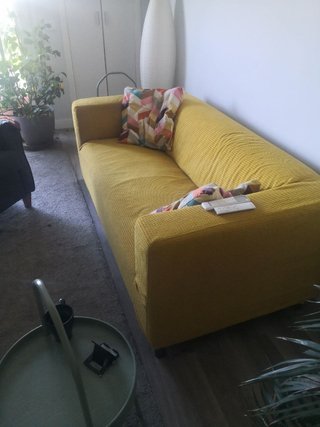 Sofá Ikea Amarillo con Funda
