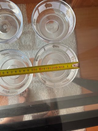 Set de 4 cuencos de cristal dorados