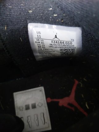 Zapatillas Nike Jordan 90 Stadium Negras Rojas.T11