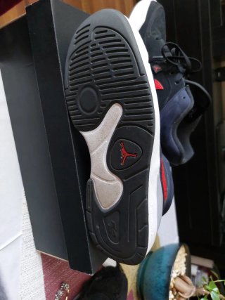 Zapatillas Nike Jordan 90 Stadium Negras Rojas.T11