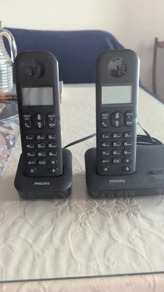 Teléfonos Inalámbricos Philips Negros (2 Unidades)