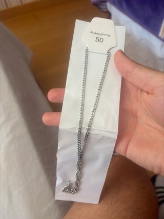 Collar unisex plateado