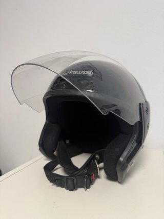 Casco Moto Antaka Negro XL 61cm + guantes.