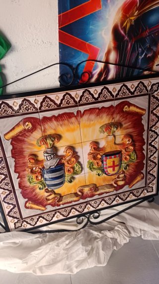 Cuadro Cerámica Artesanal Escudo Familiar