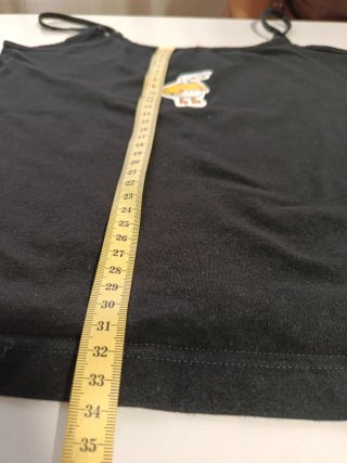Camiseta tirantes negra dibujo pato