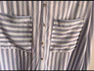 Camisa Rayas Azul y Blanco