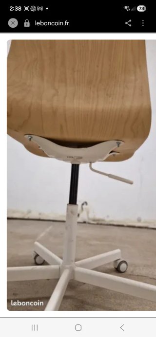 Silla de oficina Ikea madera y metal