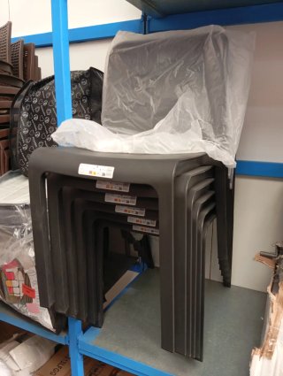Shaf SP Pack de 6 Sillas plástico negro silla