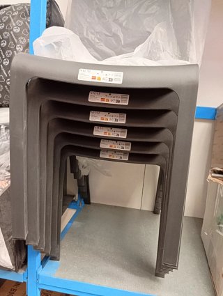 Shaf SP Pack de 6 Sillas plástico negro silla