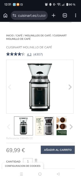 Molinillo de café Cuisinart eléctrico