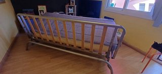 Sofá Cama Gris Doble