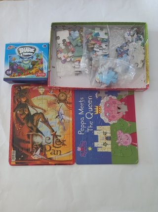 Lote Puzzles Infantiles: Peter Pan, Peppa Pig, T y