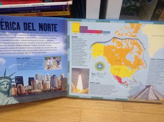 Atlas del mundo con mapas animados