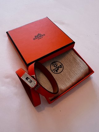 Pulsera Doble Vuelta Kelly Hermes Naranja