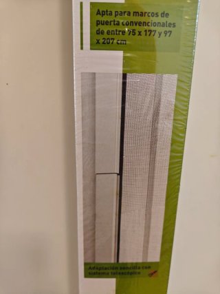 Puerta mosquitera telescópica precintada + regalo