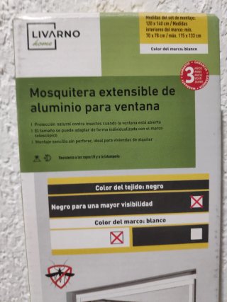 Puerta mosquitera telescópica precintada + regalo